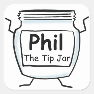 Carré Phil le pot de bout - sticker de pot de bout