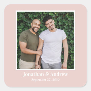 Carré Photo Sticker Mariage LGBTQ