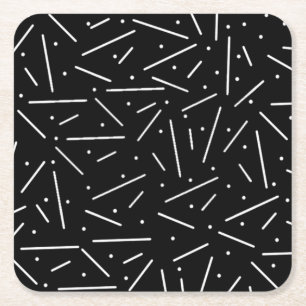 Carré Points et tirets sur le Dessous de verre de papier