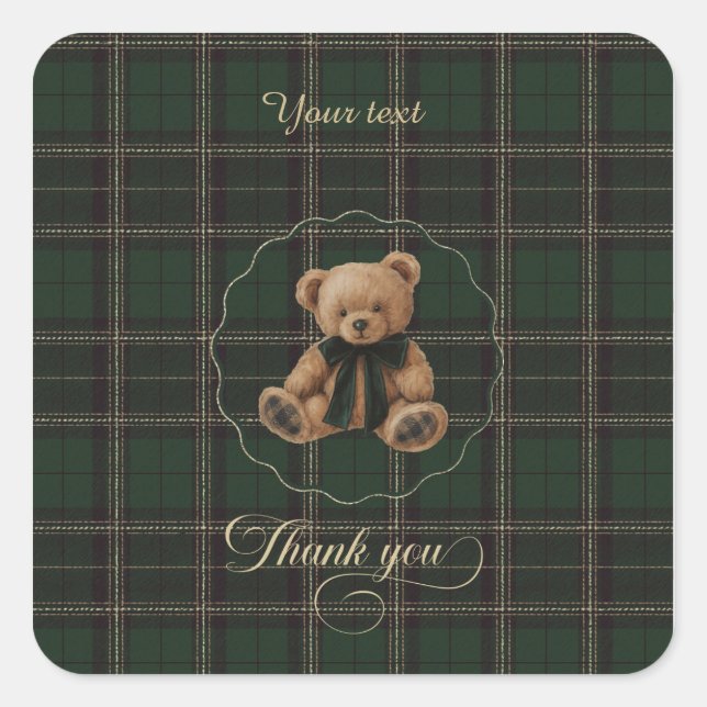 Carré Polo Teddy Bear Sticker (Devant)