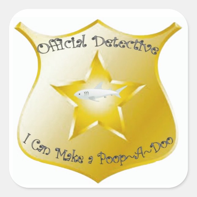 Carré Potty Training Poop~A~Doo Sticker Badges (Devant)