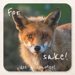 Carré Pour Le Sake Fox, Utilisez Un Dessous de verre !