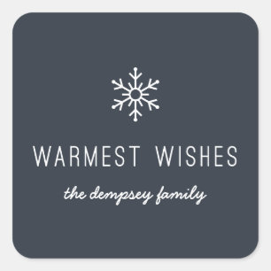 Carré Premier Sticker Snowfall - Navy