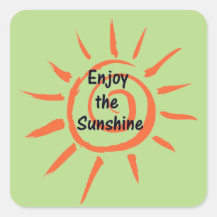 Carré Profitez du Sticker Sunshine