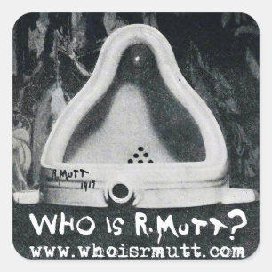 Carré Qui est R. Mutt "Fontaine" Sticker