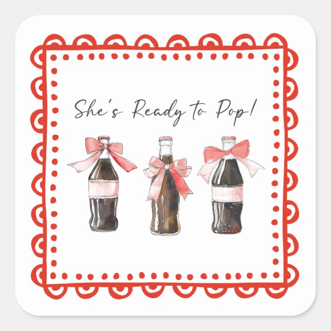 Carré Red Baby Soda Ready to POP Sticker (Devant)