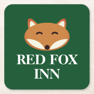Carré Red Fox Inn pub bar dessous de verre personnalisés