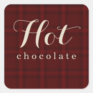 Carré Red Plaid   Sticker pour do-it-yourself cadeau cho