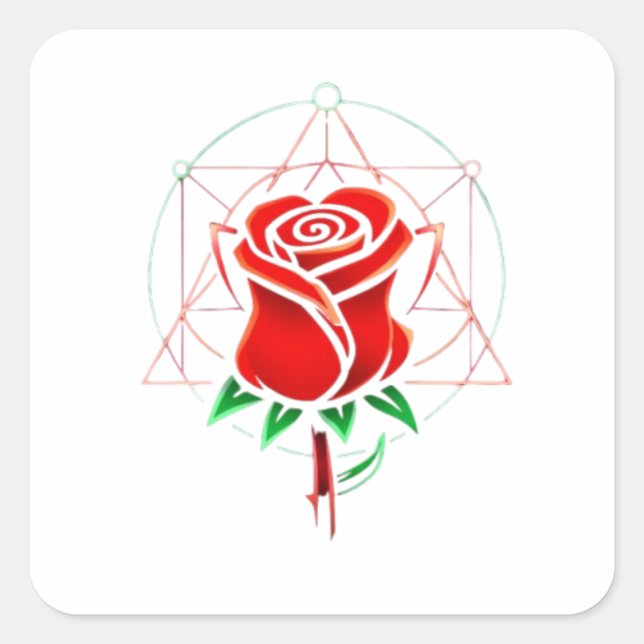 Carré Rejected Rose Transparent Sticker (Devant)