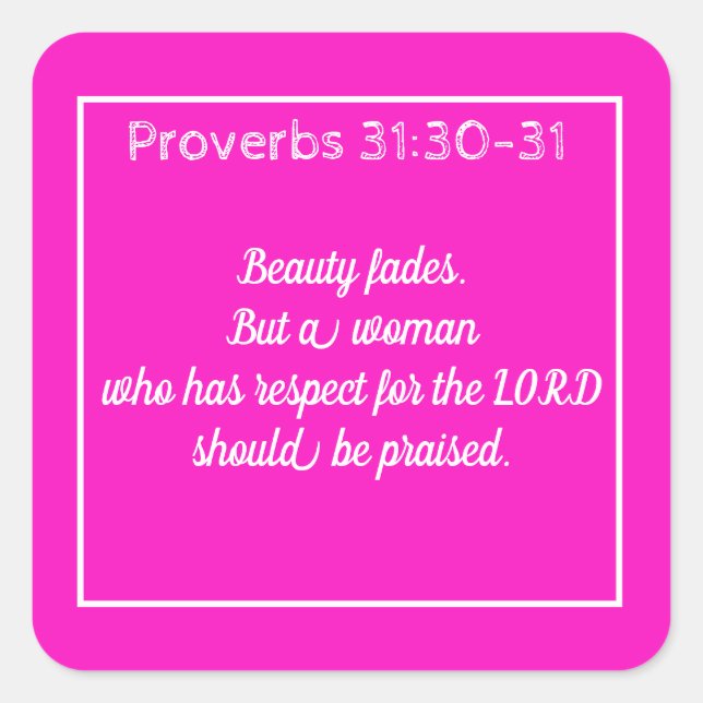 Carré Religious scripture bible sticker women conference (Devant)