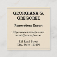 Rénovations à l'ancienne Carte de visite expert