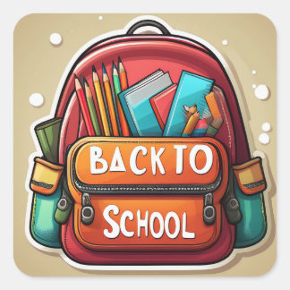 Carré Retour à l'école - Sticker
