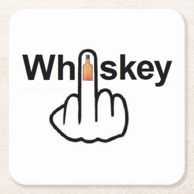 Carré Retourner Whiskey dessous de verre (Devant)