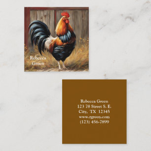 Carré Rooster de ferme - Majestic Carte de visite de glo