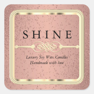 Carré rose Gold et Gold Étiquette