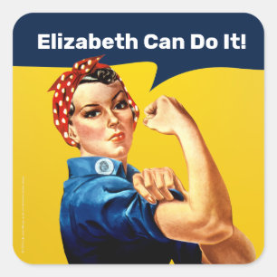 Carré Rosie la riveteuse   Sticker   Personnaliser