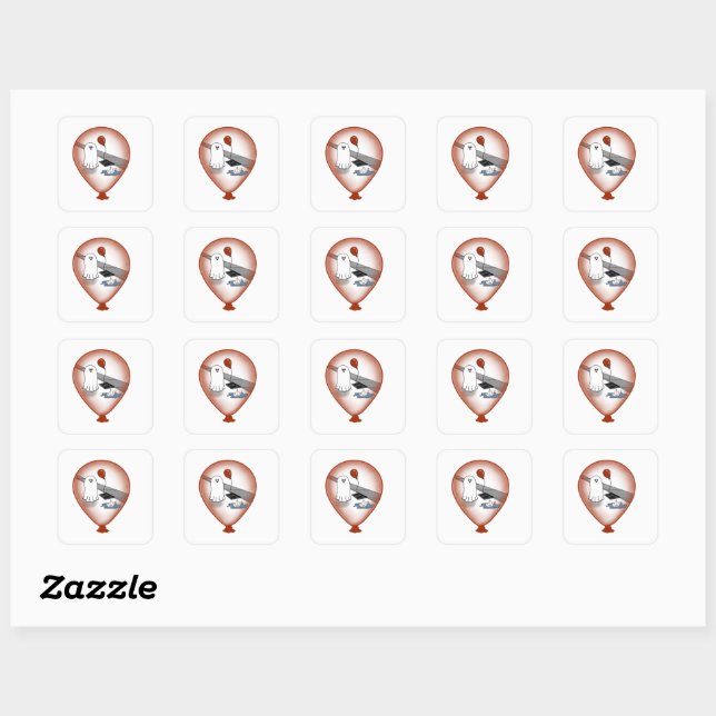 Carré Saison éffrayante 2022 Sticker Wilbur (Feuille)