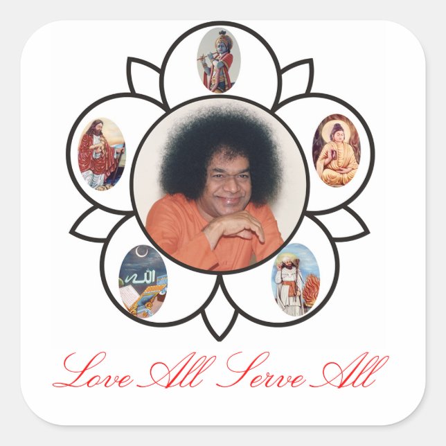Carré Sathya Sai Baba Sticker (Devant)