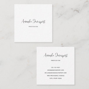 Carré Script tendance + Modèle de carte de visite Dongle