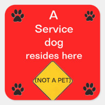 Service Chien vit ici Sticker