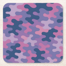 Carré Set de dessous de verre camouflage en pâte à papie