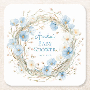 Carré Silly Goose Fleur Sauvage Bleue Dessous de Verre e
