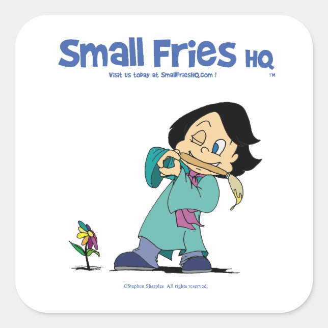 Carré Small Fries HQ Kelly Sticker Sq (Devant)