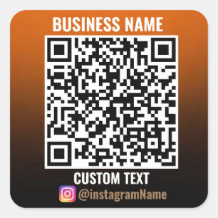 Carré SmartLink : Sticker de code QR d'entreprise