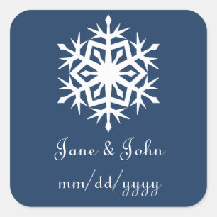 Carré Snowflakes d'hiver dans Sticker Marine