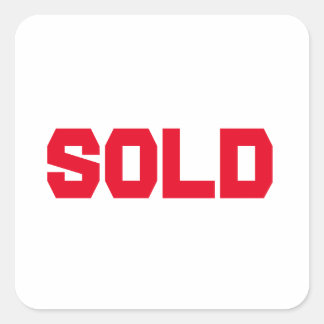 Carré sold classic round sticker