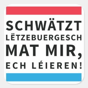 Carré Speak luxembourgeois Sticker
