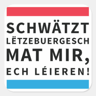 Carré Speak luxembourgeois Sticker