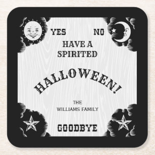 Carré Spirit Board Halloween Dessous de verre papier