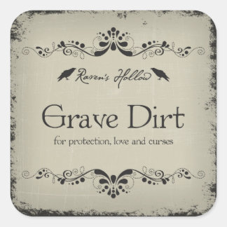Carré Sticker à baguette Halloween Grave Dirt