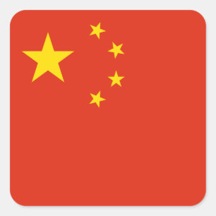 Carré Sticker à drapeau chinois