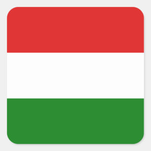Carré Sticker à drapeau hongrois