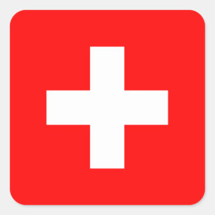 Carré Sticker à drapeau suisse