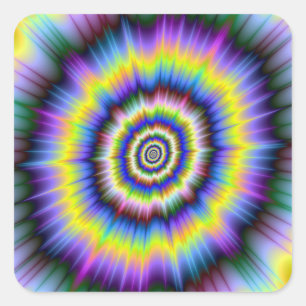 Carré Sticker à explosion de couleur