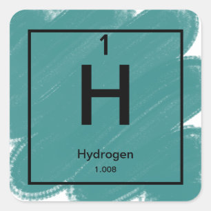 Carré Sticker à hydrogène de table périodique