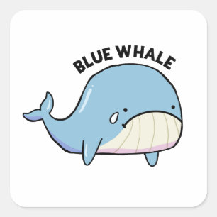 Carré Sticker à pistolet à baleine bleue