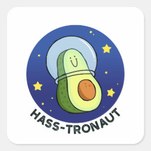 Carré Sticker à pistons spatiaux Hass-tronaut Avocado