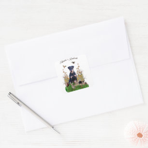 Carré Sticker allemand Chasse Terrier (Jagdterrier)