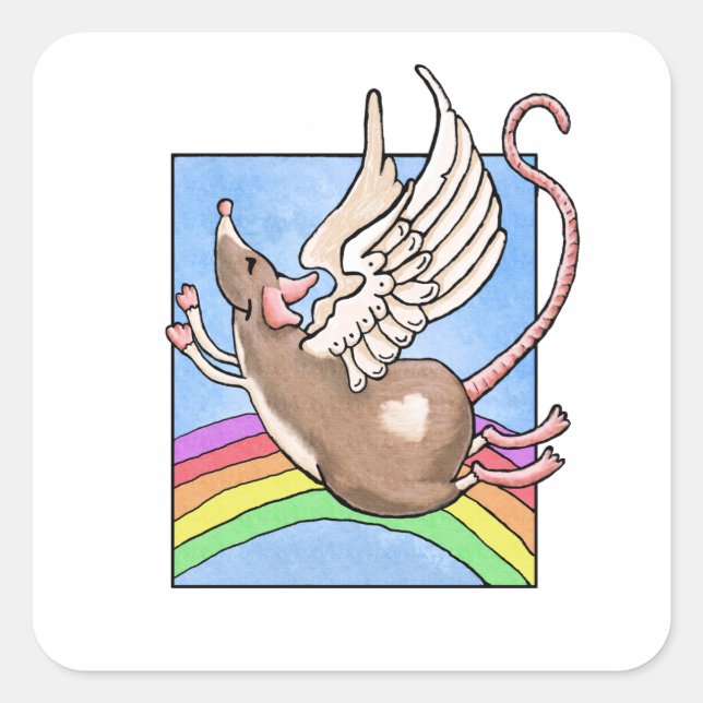 Carré Sticker Angel Rat (Devant)