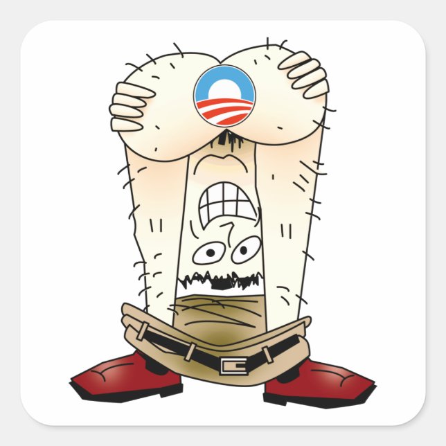 Carré Sticker anti-Obama (Devant)