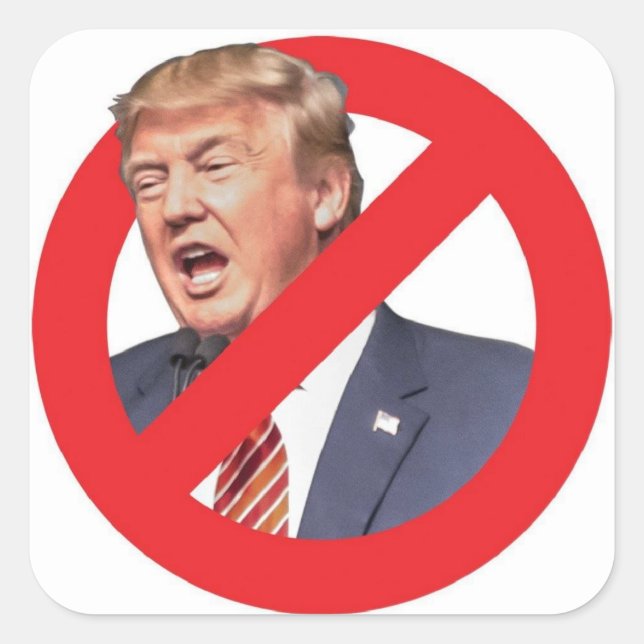 Carré Sticker anti-TRUMP (Devant)