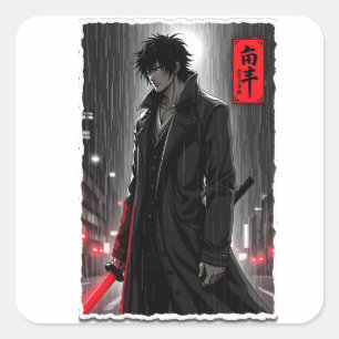 Carré Sticker antihéros Edgy Manga