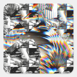 Carré Sticker Arc-en-ciel classique