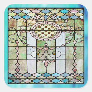 Carré Sticker Art Déco en verre satiné 4