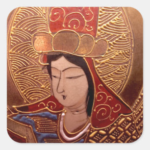 Carré Sticker asiatique élégante femme