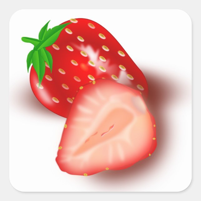 Carré Sticker aux fraises (Devant)